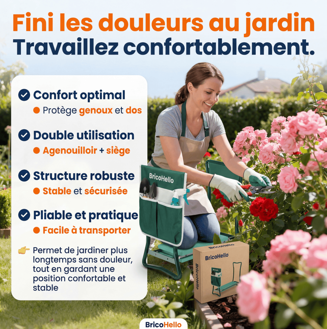 Chaise de jardinage révolutionnaire - BRICO HELLO