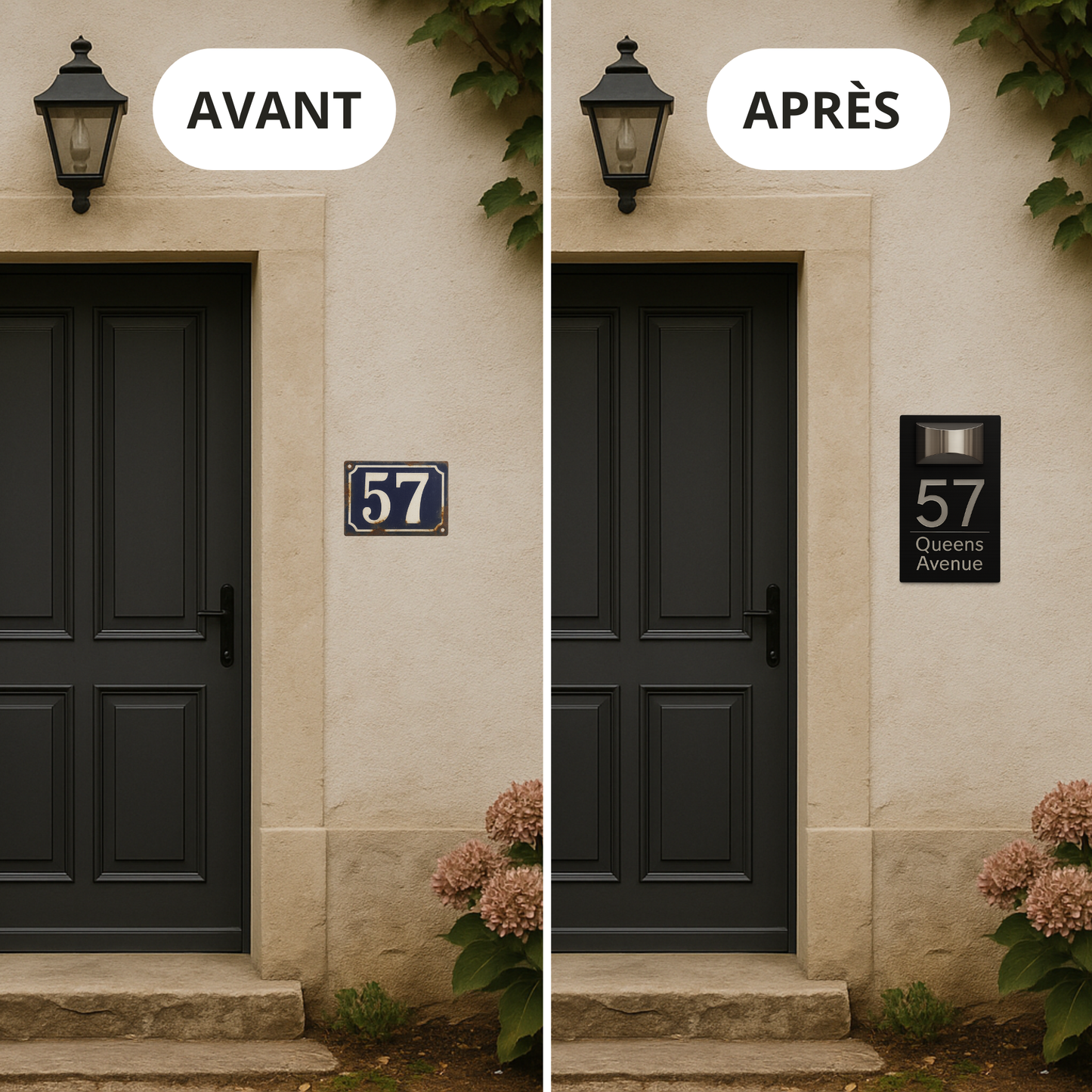 Plaque d'adresse personnalisée