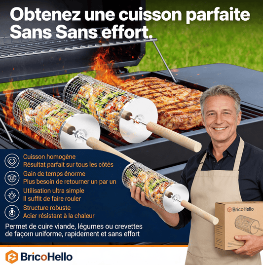Panier à Barbecue Roulant