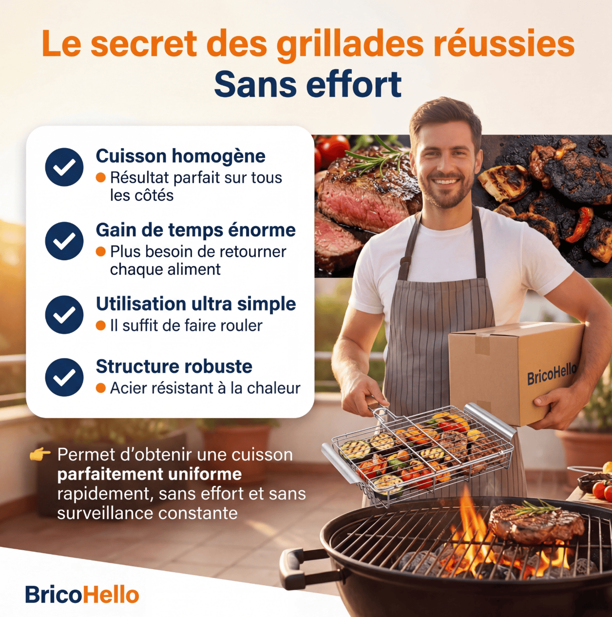 Panier à Barbecue Roulant