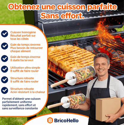 Panier à Barbecue Roulant