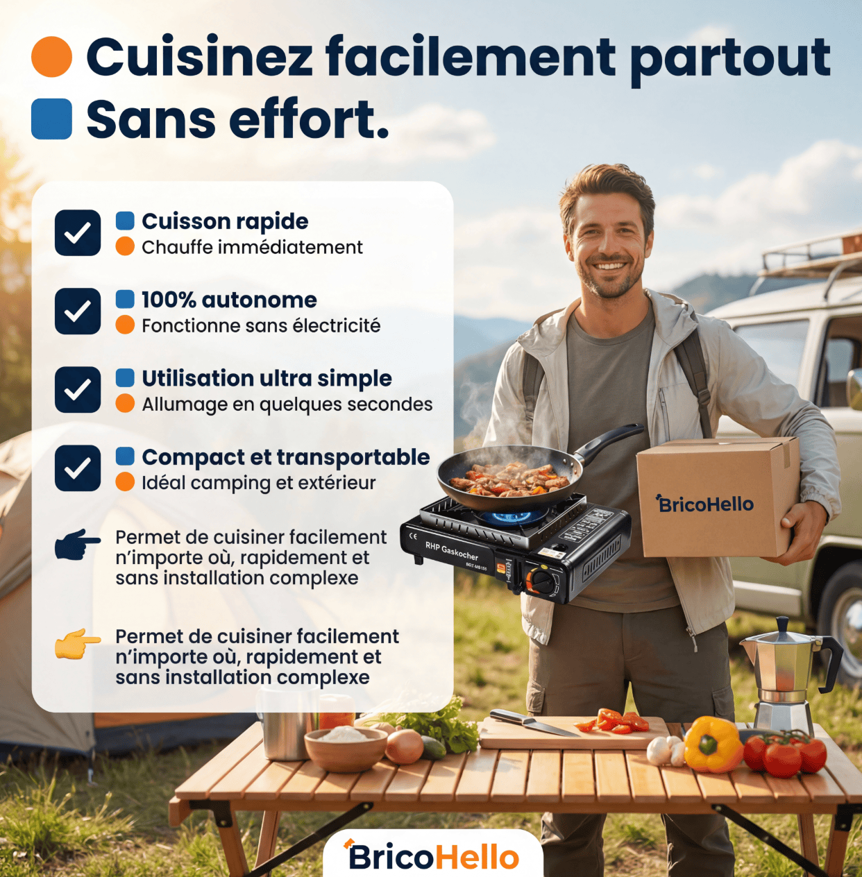 Plaque de gaz pour camping