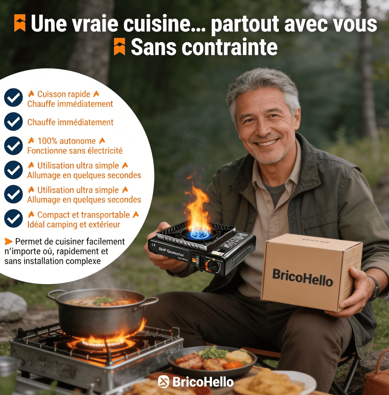 Plaque de gaz pour camping