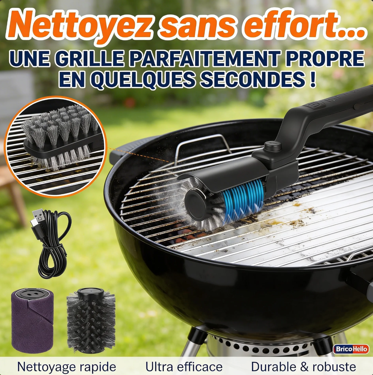 Brosse X10 pour barbecue