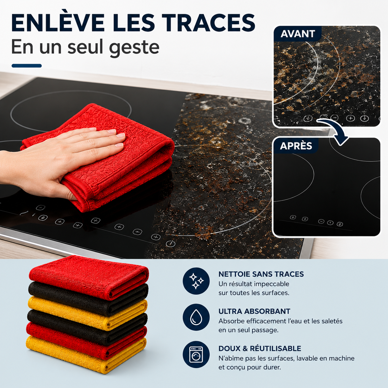 CleanTop - Chiffon de nettoyage révolutionnaire