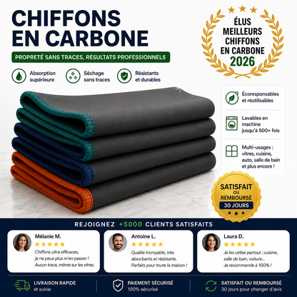 TopClean- Chiffon en Fibre de Carbone