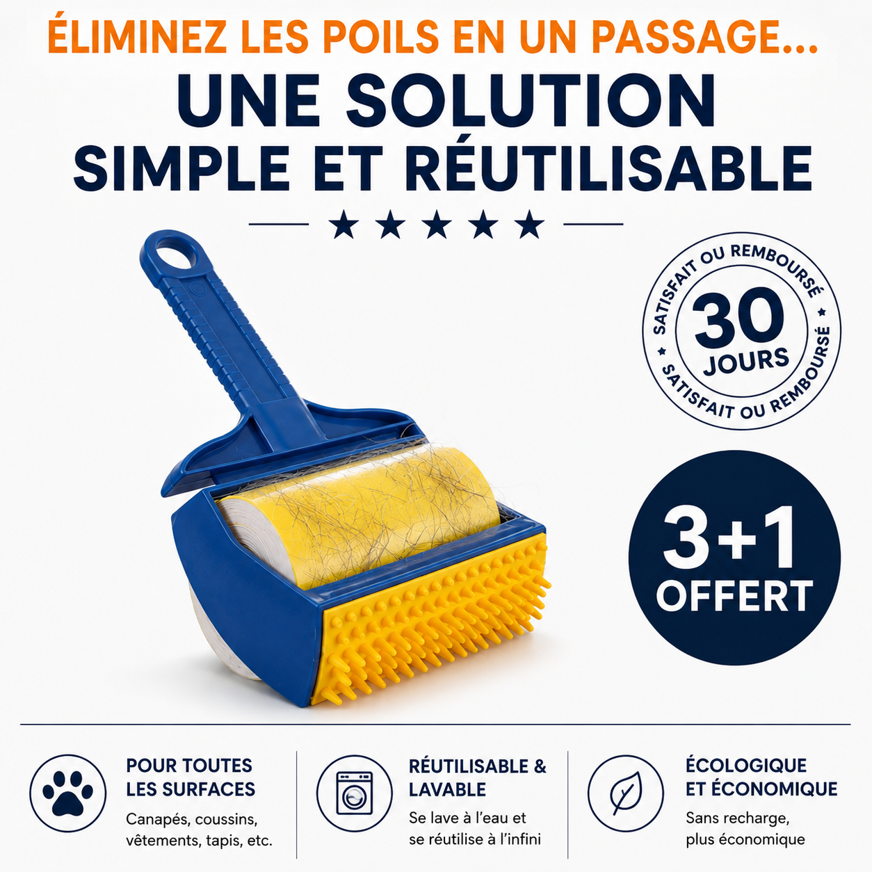 Rouleau pour animaux réutilisable