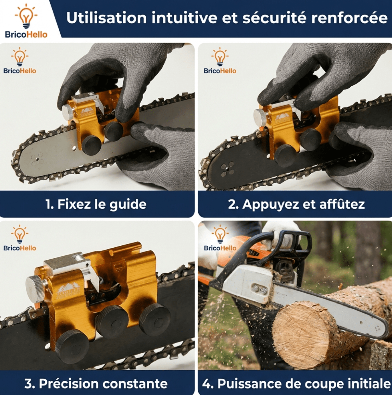 Affûteur de chaîne de tronçonneuse - BRICO HELLO