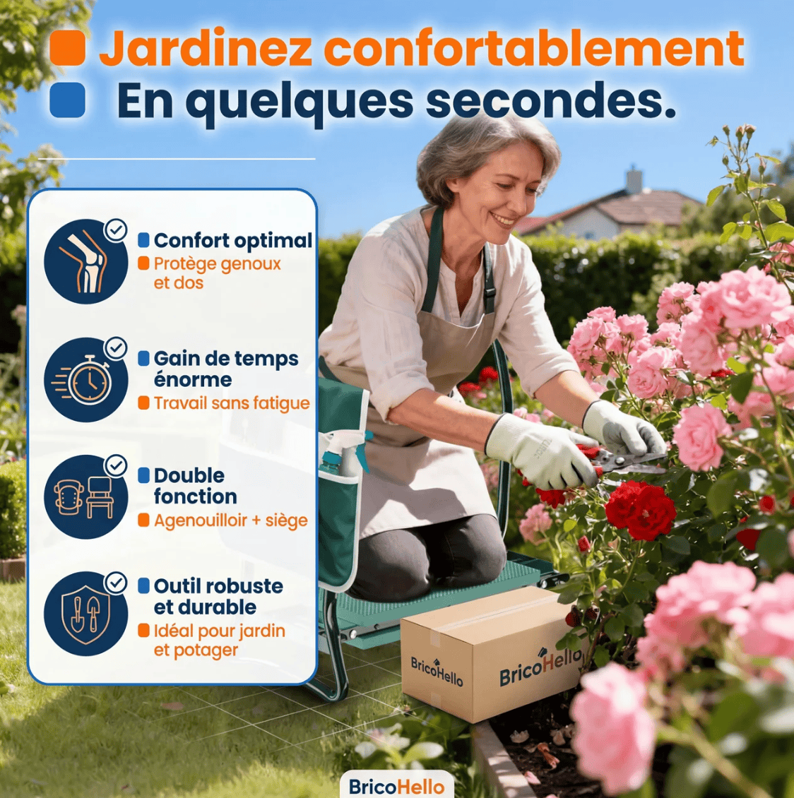 Chaise de jardinage révolutionnaire - BRICO HELLO