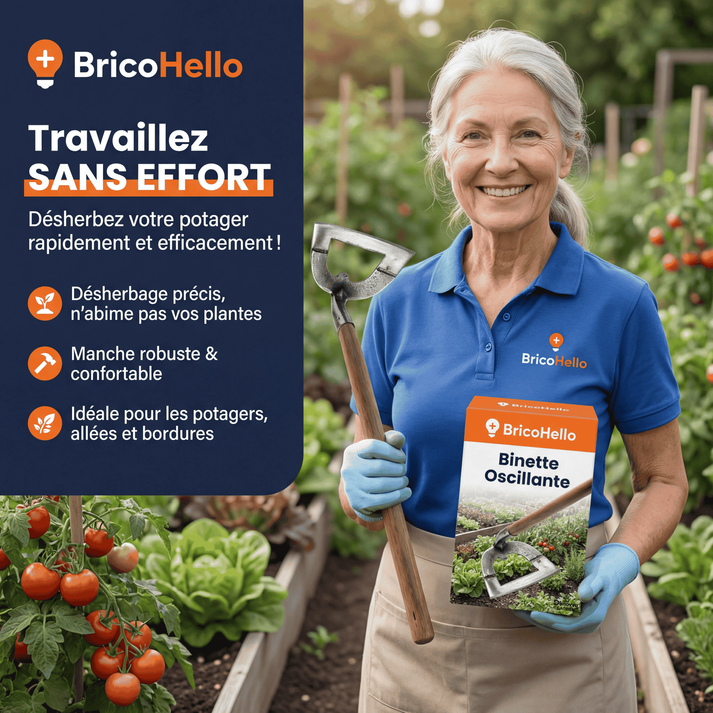 Houe creuse innovante - BRICO HELLO