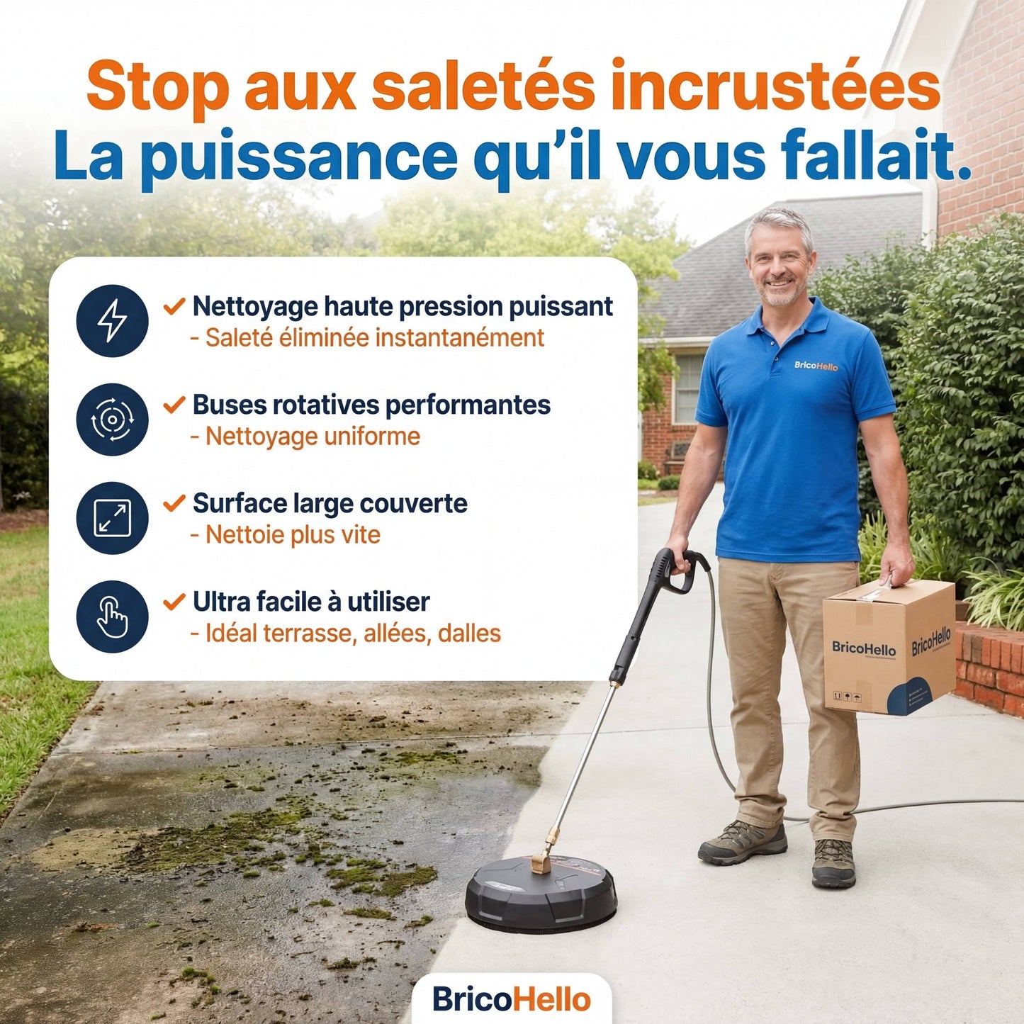 Nettoyeur de Surface à Haute Pression XP10 - BRICO HELLO