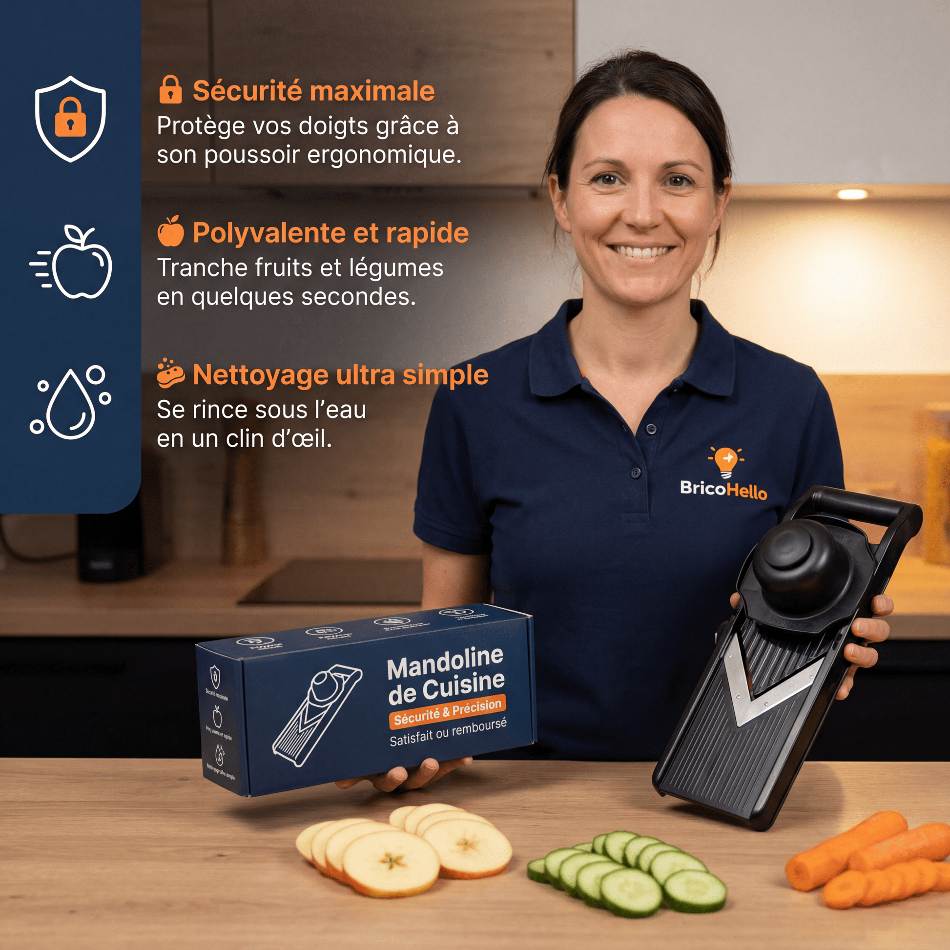 Trancheuse Mandoline 3 en 1 - BRICO HELLO