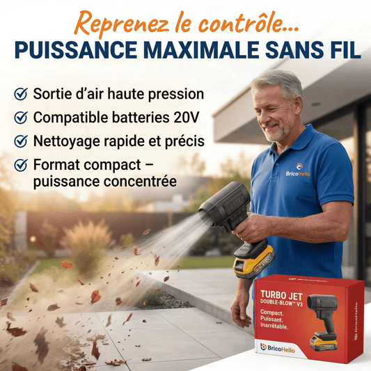 Turbo Jet - Souffleur portable ultra - puissant - BRICO HELLO